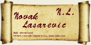 Novak Lašarević vizit kartica